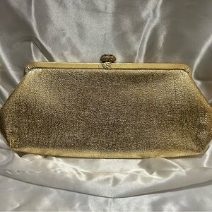 Vintage Elegant Gold Clutch Bag